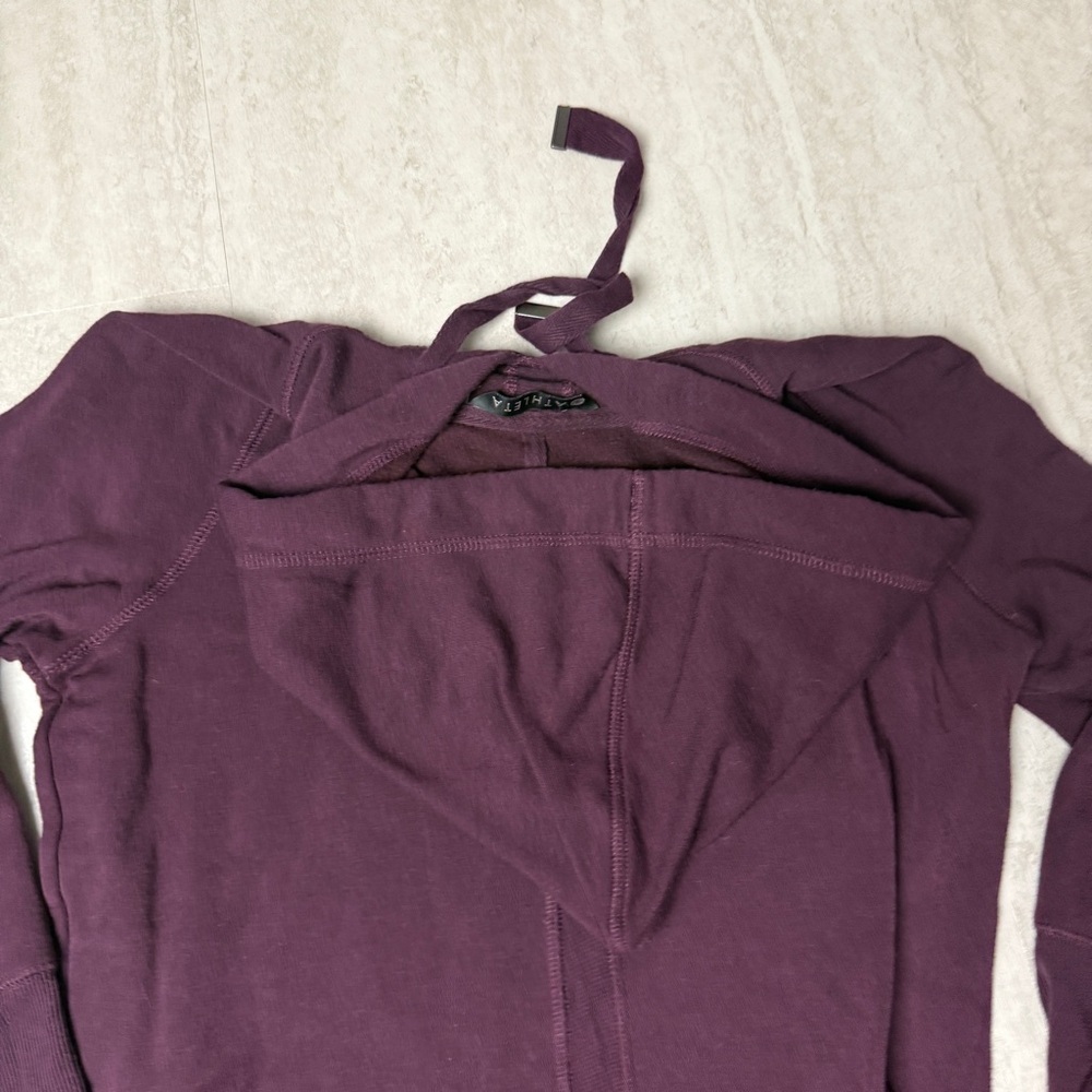 Athleta Solitude Hoodie sweatshirt dress purple burgundy XS - Picture 11 of 12
